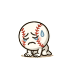 ブサカワ野球ボール リアクションver.（個別スタンプ：24）