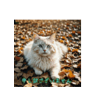 礼儀正しい猫のご挨拶（個別スタンプ：8）