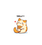 猫と魚が混ざった生き物（個別スタンプ：19）