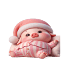 ピンクの豚 無力で世の中にうんざり（個別スタンプ：4）