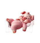 ピンクの豚 無力で世の中にうんざり（個別スタンプ：32）