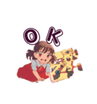 赤いワンピースの似合う女の子（個別スタンプ：10）