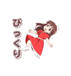 赤いワンピースの似合う女の子（個別スタンプ：15）