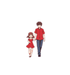赤いワンピースの似合う女の子（個別スタンプ：17）