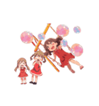 赤いワンピースの似合う女の子（個別スタンプ：19）