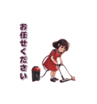 赤いワンピースの似合う女の子（個別スタンプ：21）