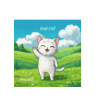 白銀猫の日常（個別スタンプ：1）