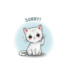 白銀猫の日常（個別スタンプ：5）