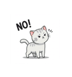 白銀猫の日常（個別スタンプ：8）