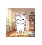 白銀猫の日常（個別スタンプ：10）