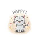 白銀猫の日常（個別スタンプ：11）