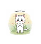 白銀猫の日常（個別スタンプ：18）