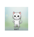 白銀猫の日常（個別スタンプ：21）