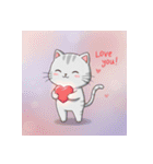 白銀猫の日常（個別スタンプ：24）