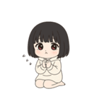 【黒髪ボブの彼女】（個別スタンプ：5）