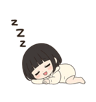 【黒髪ボブの彼女】（個別スタンプ：6）