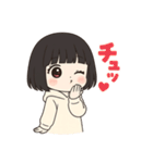 【黒髪ボブの彼女】（個別スタンプ：23）