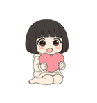 【黒髪ボブの彼女】（個別スタンプ：28）