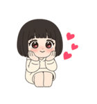 【黒髪ボブの彼女】（個別スタンプ：31）