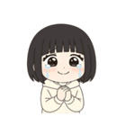 【黒髪ボブの彼女】（個別スタンプ：32）