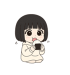 【黒髪ボブの彼女】（個別スタンプ：40）