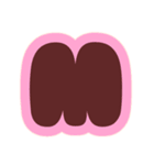 ブラウン♡アルファベット＆数字（個別スタンプ：13）