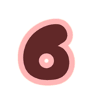 ブラウン♡アルファベット＆数字（個別スタンプ：32）