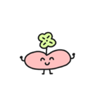 私は小さくて平らな桃です。（個別スタンプ：1）