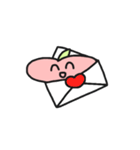 私は小さくて平らな桃です。（個別スタンプ：2）