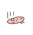 私は小さくて平らな桃です。（個別スタンプ：3）