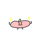 私は小さくて平らな桃です。（個別スタンプ：4）