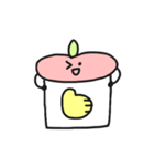私は小さくて平らな桃です。（個別スタンプ：9）