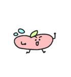 私は小さくて平らな桃です。（個別スタンプ：18）