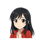 アニメ風和風女性（個別スタンプ：2）