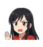 アニメ風和風女性（個別スタンプ：4）