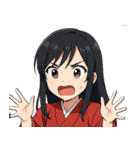アニメ風和風女性（個別スタンプ：5）