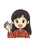 和服女性 2（個別スタンプ：2）