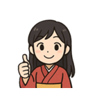 和服女性 2（個別スタンプ：5）