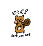 手書きりすのスタンプ（個別スタンプ：7）
