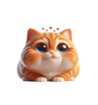 大きな目の猫 頭の中はてなマーク（個別スタンプ：14）