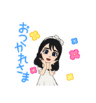 挨拶（ガーリー）（個別スタンプ：3）