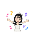 挨拶（ガーリー）（個別スタンプ：9）