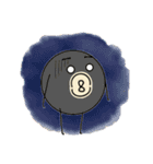 ビリヤードのうさぎと9この的球たち（個別スタンプ：15）