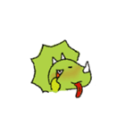 恐竜のとけぷーとピンクなうさぎ（個別スタンプ：14）