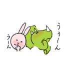 恐竜のとけぷーとピンクなうさぎ（個別スタンプ：24）