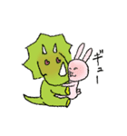 恐竜のとけぷーとピンクなうさぎ（個別スタンプ：32）