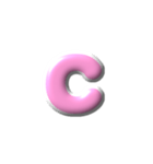 2/2  ぷっくり枠英語P白アレンジ（個別スタンプ：3）