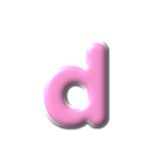 2/2  ぷっくり枠英語P白アレンジ（個別スタンプ：4）