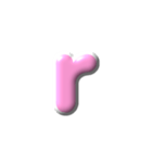 2/2  ぷっくり枠英語P白アレンジ（個別スタンプ：18）