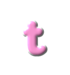 2/2  ぷっくり枠英語P白アレンジ（個別スタンプ：20）